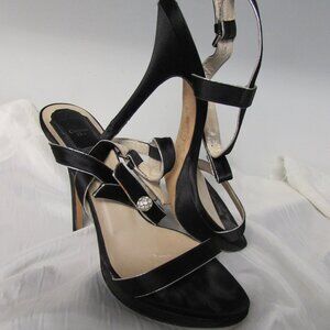 Christian Dior Women's Black Serenade Stiletto Ankle Bow Shoe 6.5